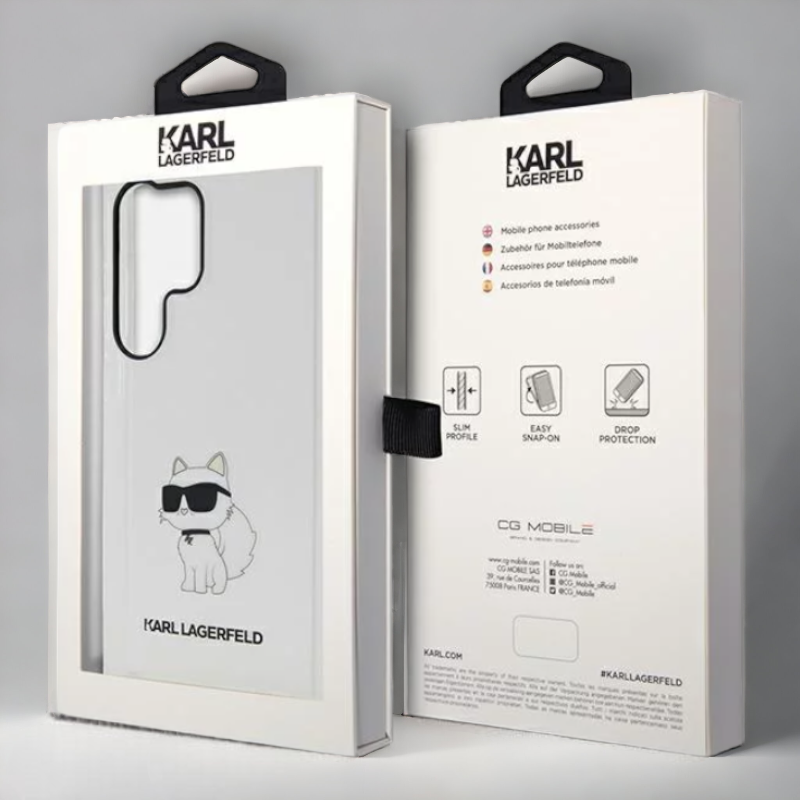 Silikonski ovitek Karl Lagerfeld "Ikonik Choupette" za Samsung Galaxy S23 Ultra (KLHCS23LHNCHTCT)