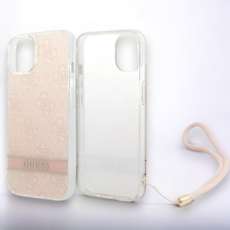 Ovitek Guess "pink strap" za iPhone 14 Pro Max (GUOHCP14XH4STP)