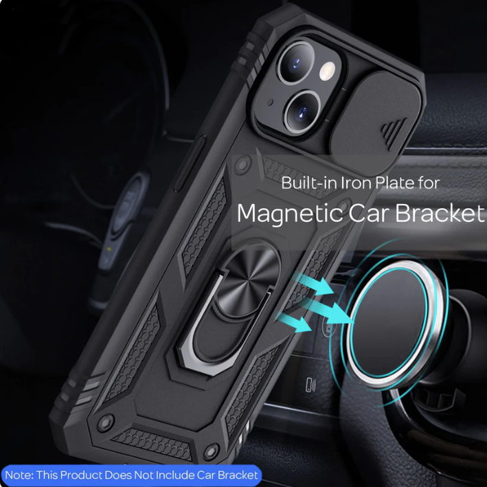Ovitek "Nalia Armor Ring Camera protect" za iPhone 13/14