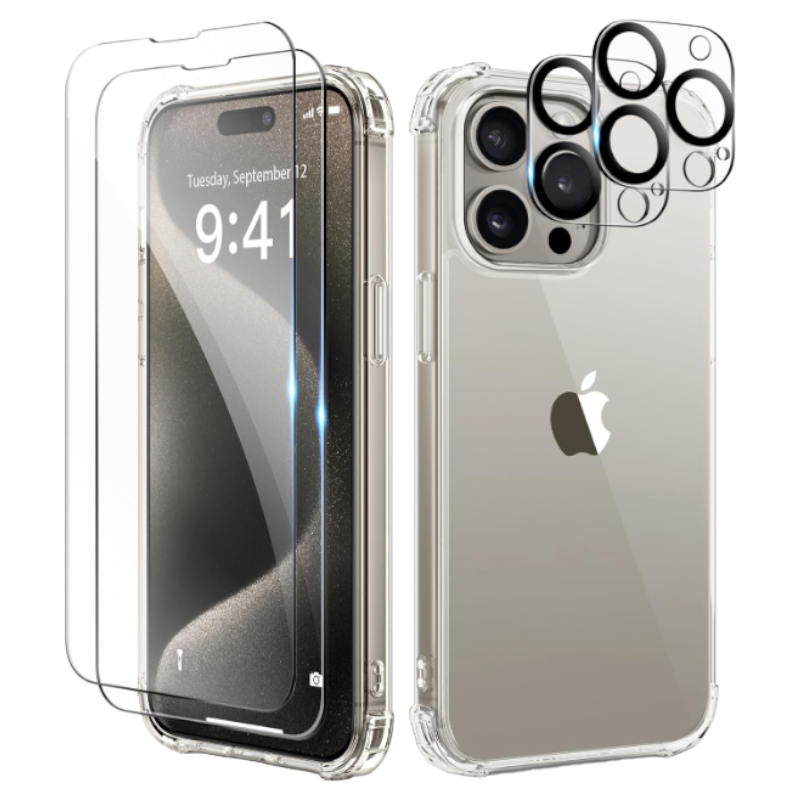 Komplet 1x zaščitno steklo + 1x zaščita za kamero za iPhone 15 Pro – Infostyle