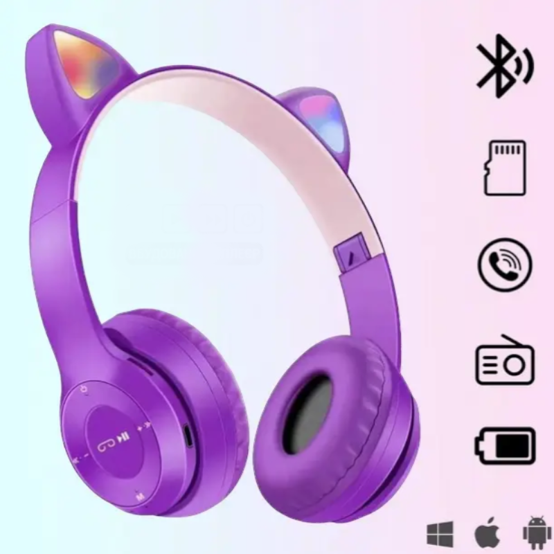 Naglavne brezžične slušalke "Cat Ears P47M" – Infostyle