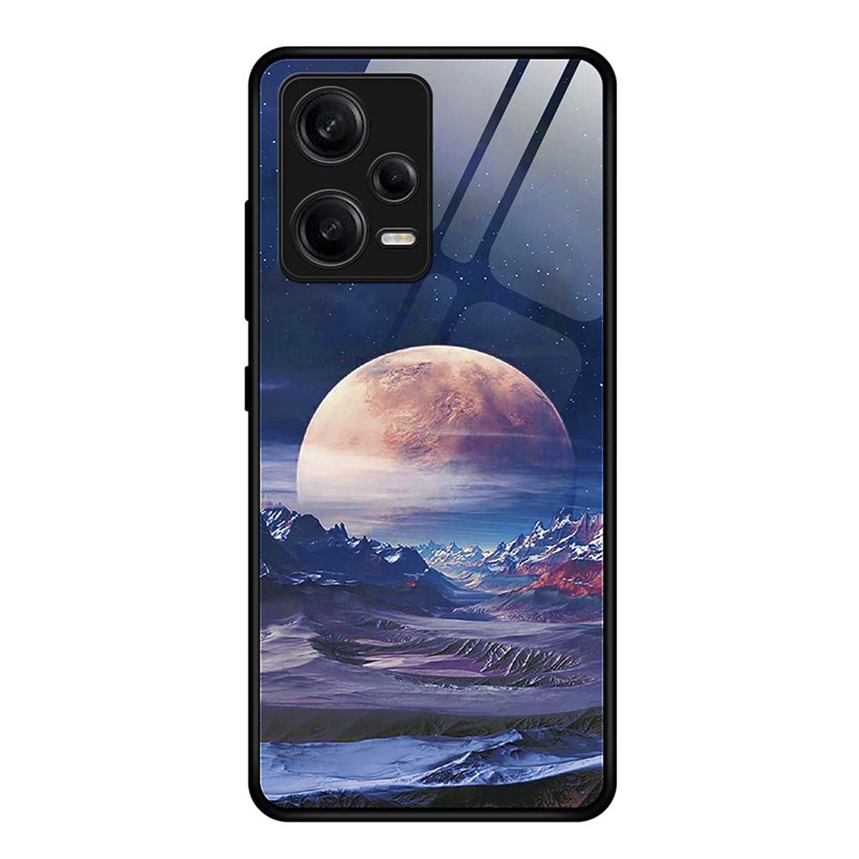 HAOYE maskica za Xiaomi Redmi Note 12 5G / POCO X5 5G – kaljeno staklo, "Misteriozni mjesec"
