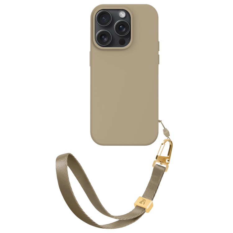 Ovitek za telefon "ZhinkArts" s trakom za iPhone 13 Pro Max – Bež