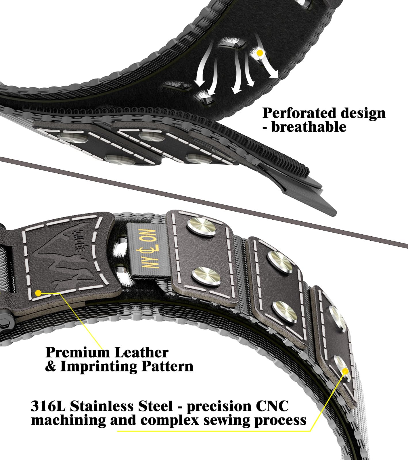 Caseultra Kovinsko Ohišje z Najlonskim Športnim Paščkom za Apple Watch 45mm/44mm/42mm, Robustna Zaščita Series 9/8/7/6/5/4/3/2/1/SE črna