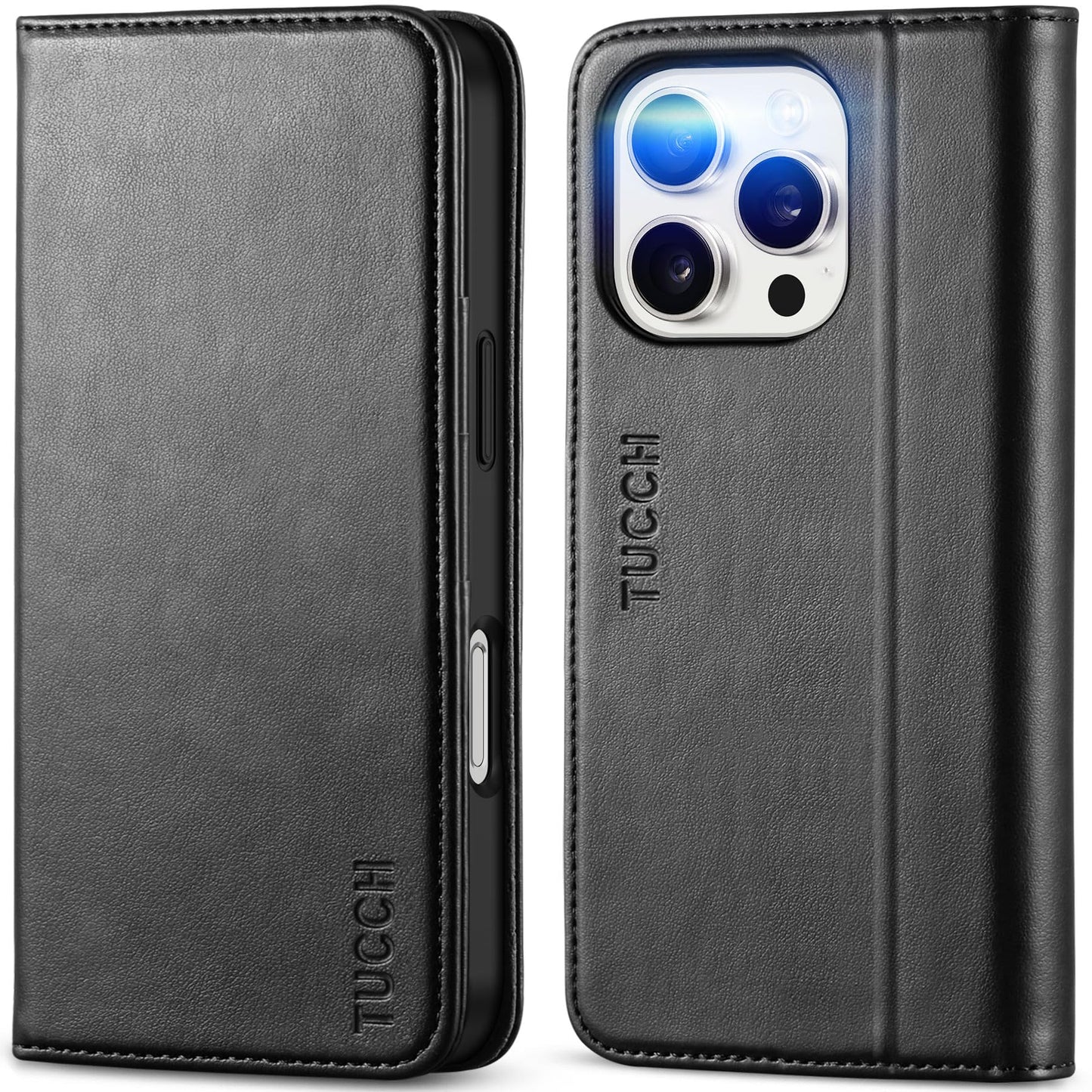Preklopna torbica TUCCH iPhone 16 Pro črna