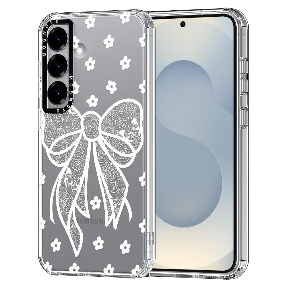 Ovitek MOSNOVO za Samsung Galaxy S25- Lacey Bow: MOSNOVO ovitek Samsung Galaxy S25 Lacey Bow