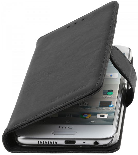 StilGut preklopna torbica “Talis” za HTC One A9 – funkcija stalka, novčanik, crna