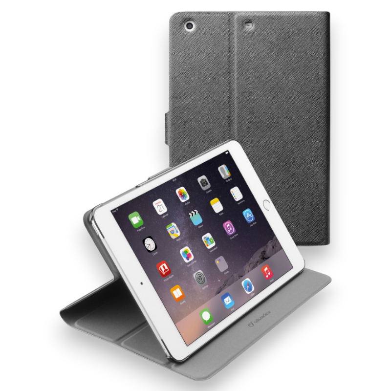 Preklopna torbica "Folio" za tablični računalnik Apple iPad mini 2 – Cellularline – Črna / Umetno usnje + PC