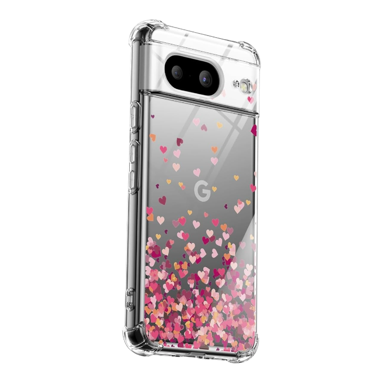 Ovitek za telefon "Falling Hearts" Google Pixel 8 Pro – Infostyle – Prozorna