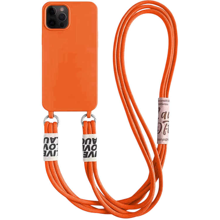 Ovitek za telefon z vrvico "Bakicey" iPhone 13 Mini – Infostyle – Oranžna