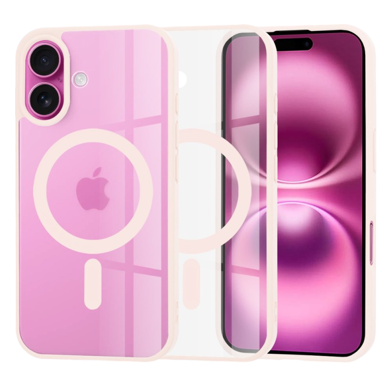 Silikonski ovitek "MagSafe Pro" za iPhone 16 Plus - roza – Techsuit – Roza / TPU silikon