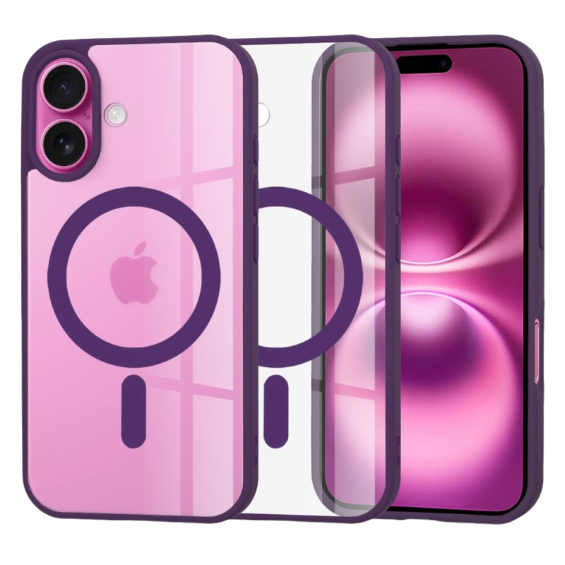 Silikonski ovitek "MagSafe Pro" za iPhone 16 Plus - vijoličen – Techsuit – Vijolična / TPU silikon