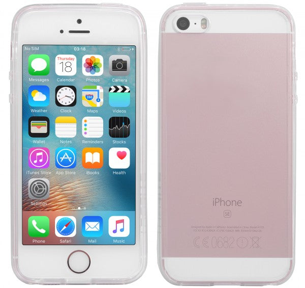 StilGut prozoren zaščitni ovitek za iPhone SE / iPhone 5 / 5s – trpežna plastika, popolna zaščita gumbov SEO opis (HTML):