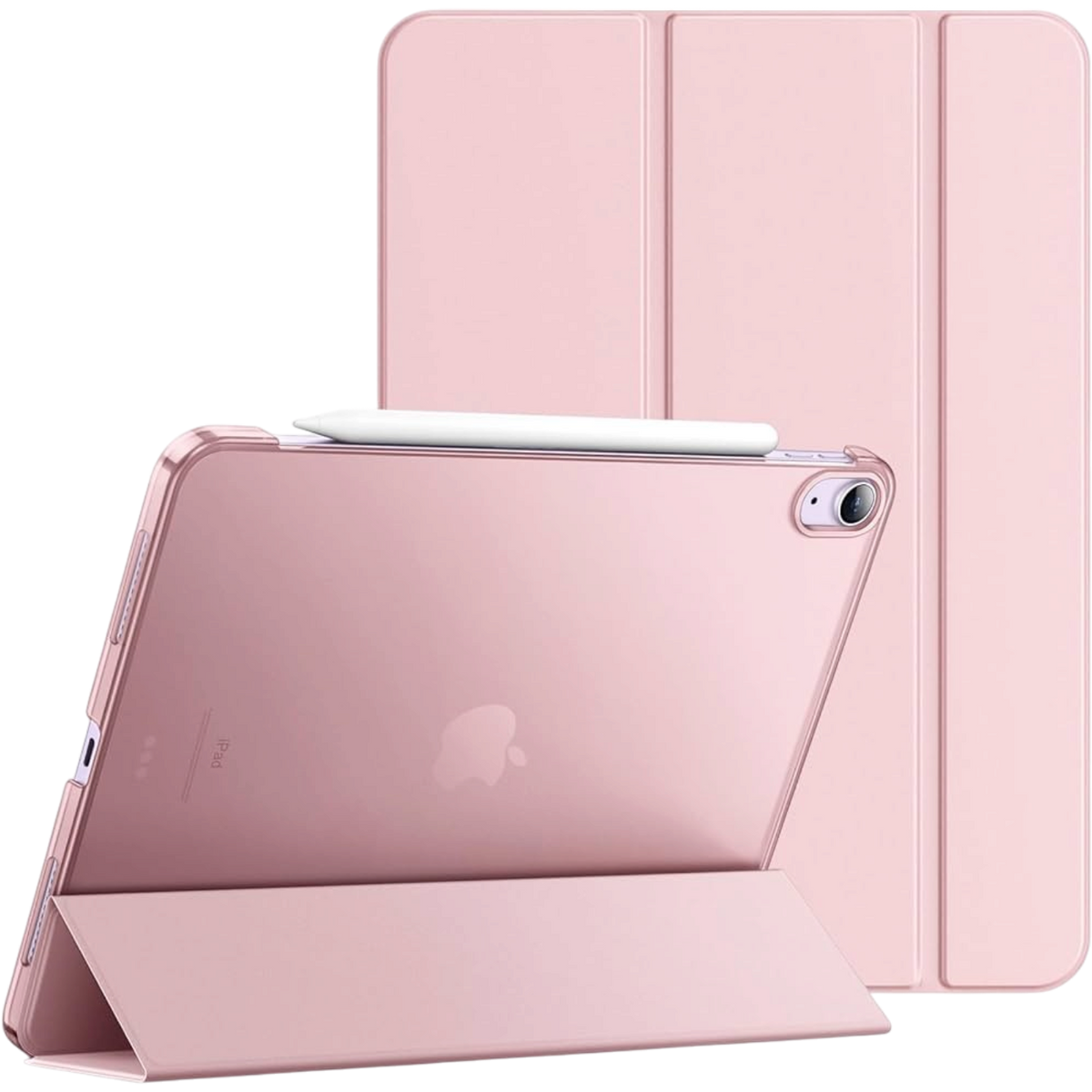 JETech translucent ovitek za iPad Air 5/6/9,7" (2017/2018) – roza/lila