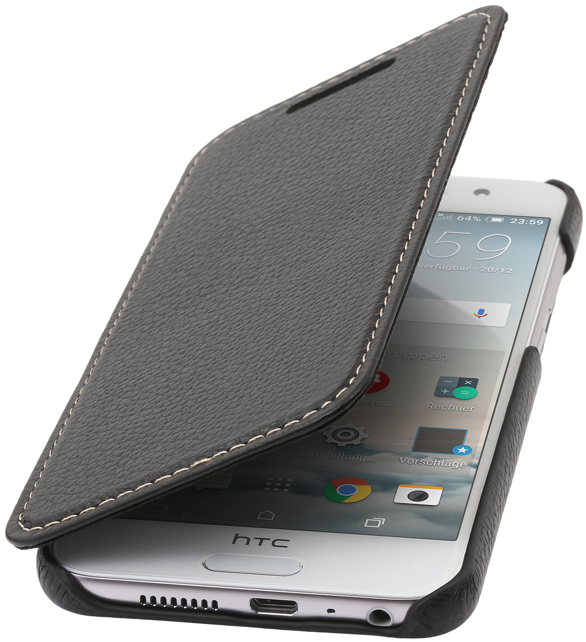 StilGut usnjena preklopna torbica “Book Type” za HTC One A9 – brez sponke, ročno izdelana