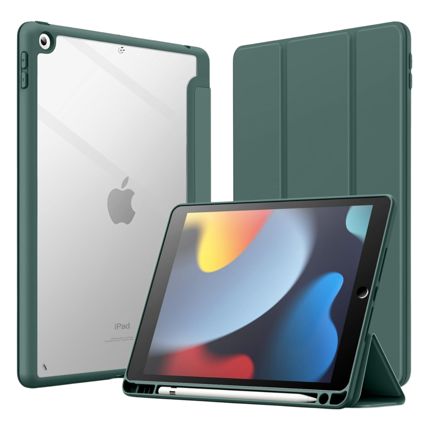 JETech maska za iPad 9,7" (2018/2017) s držačem za olovku – tamnozelena