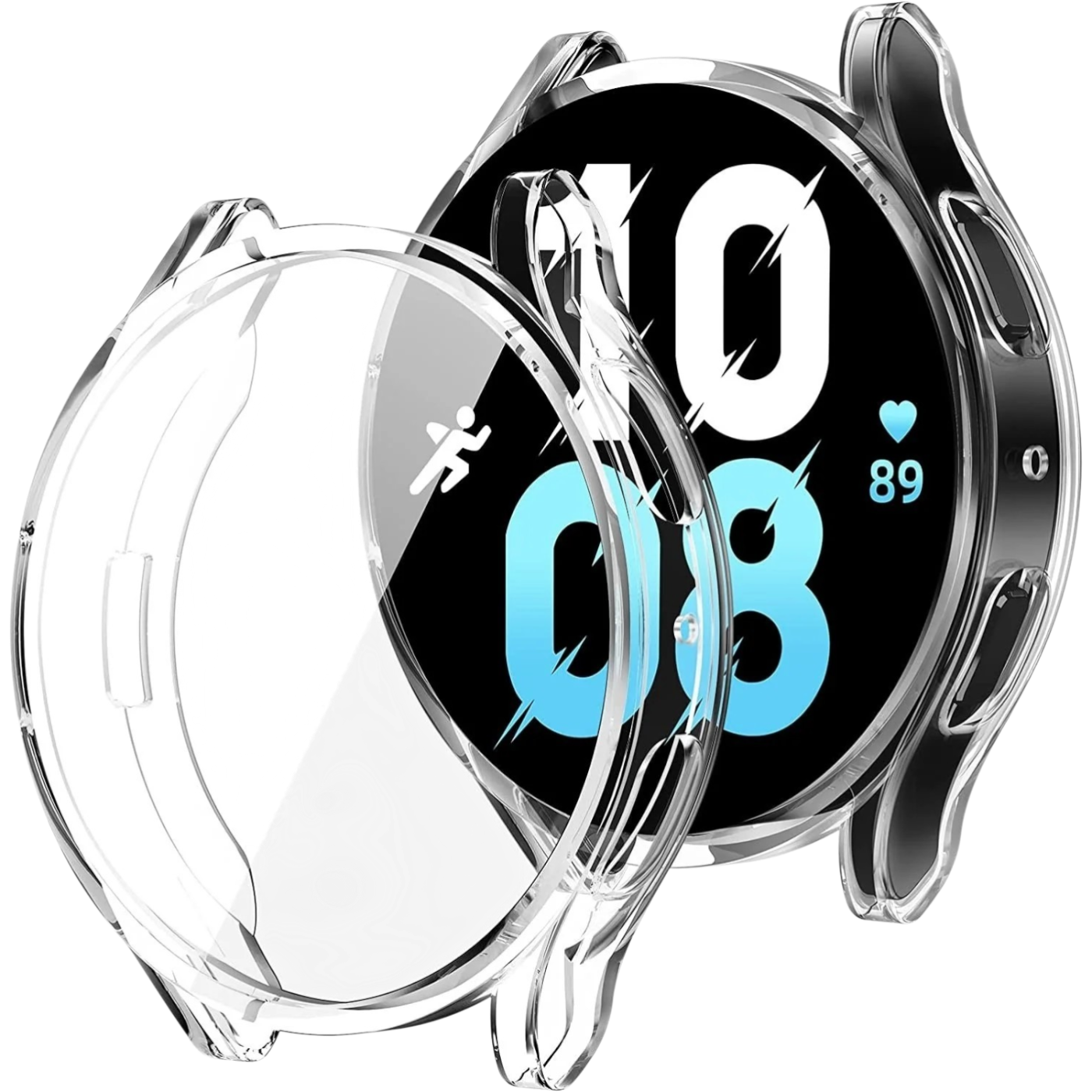 Ovitek in privacy zaščitno steklo za Galaxy Watch 5 / Watch 4 40mm prozorna zaščita