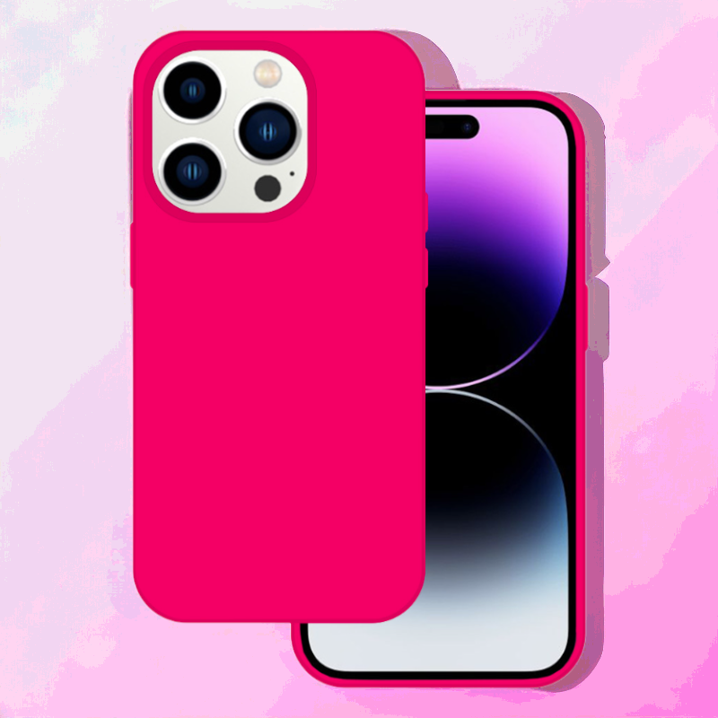 Silikonski ovitek "Premium" za iPhone 15 Pro – Tel Protect – Živo roza / Silikon