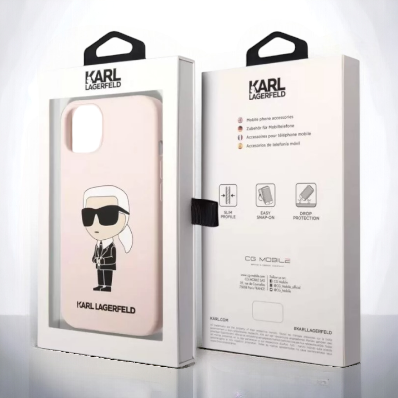 Ovitek Karl Lagerfeld "Icon - silicone pink" za iPhone 13 Pro (KLHCP13LSNIKBCP)
