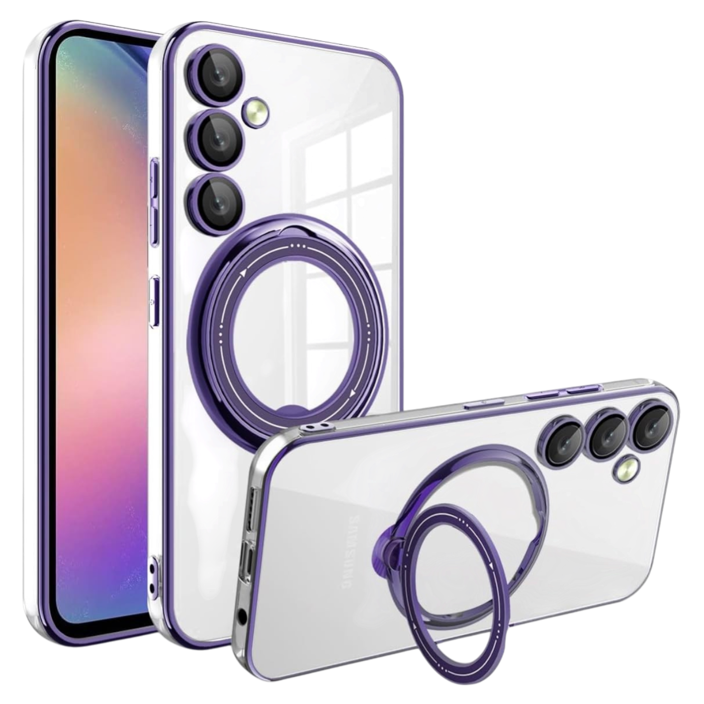 PAIX prozoren ovitek z magnetnim prstanom za Samsung Galaxy A13 5G / A04s – zaščitni etui