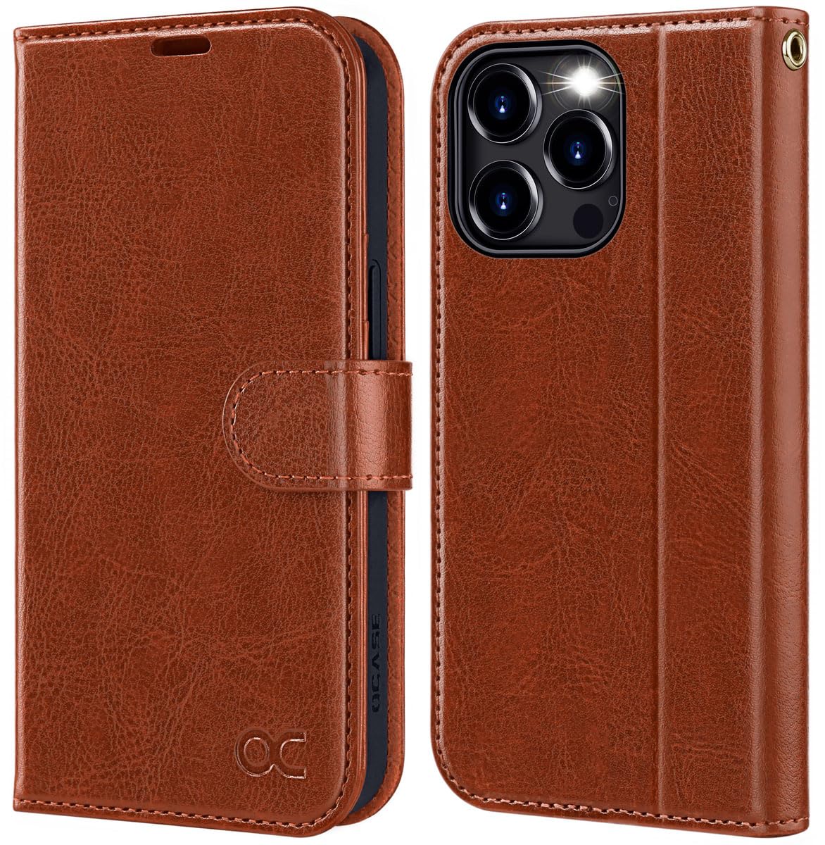OCASE preklopna torbica iPhone 15 Pro rjava