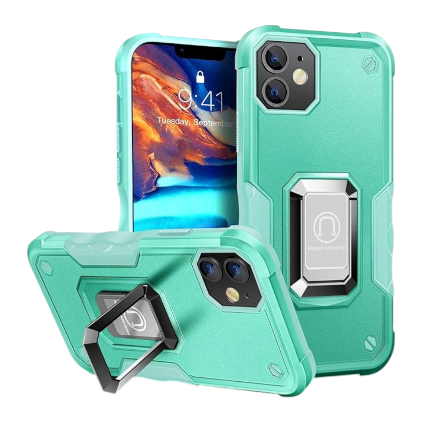 Robusna futrola sa stalkom za iPhone 11 – mint zelena