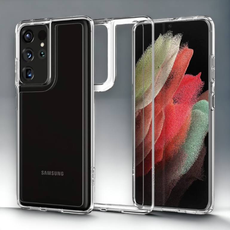 Silikonski ovitek za Samsung Galaxy S21 Ultra (2mm) - Prozorna – Infostyle – Prozorna / Silikon