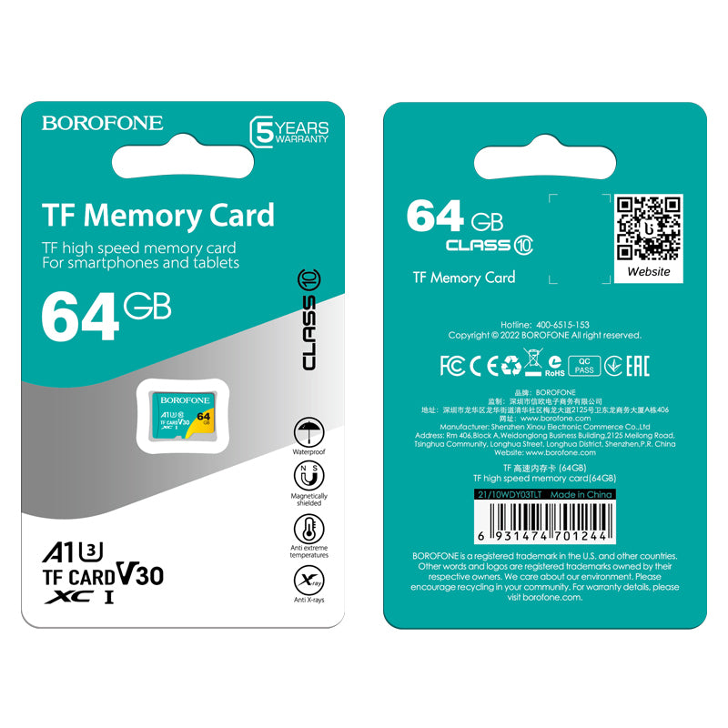 Pomnilniška kartica MicroSD 64GB – Borofone