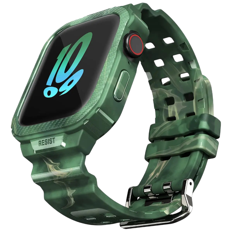 Pašček z ohišjem "HALLEAST" Apple Watch 8 45mm SE/7/6/5/4 44mm – zelena