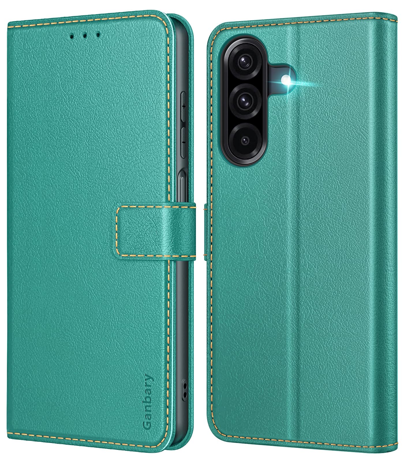 Ganbary-preklopni-ovitek-za-Samsung-Galaxy-A17-5G-modrozelen:Ganbary preklopni ovitek za Samsung Galaxy A17 5G – modrozelen