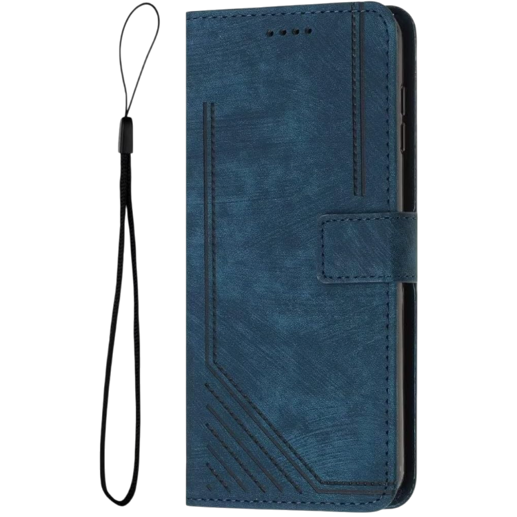 Preklopna torbica "stitch" za Samsung Galaxy A6, temno modra – Infostyle – Temno modra