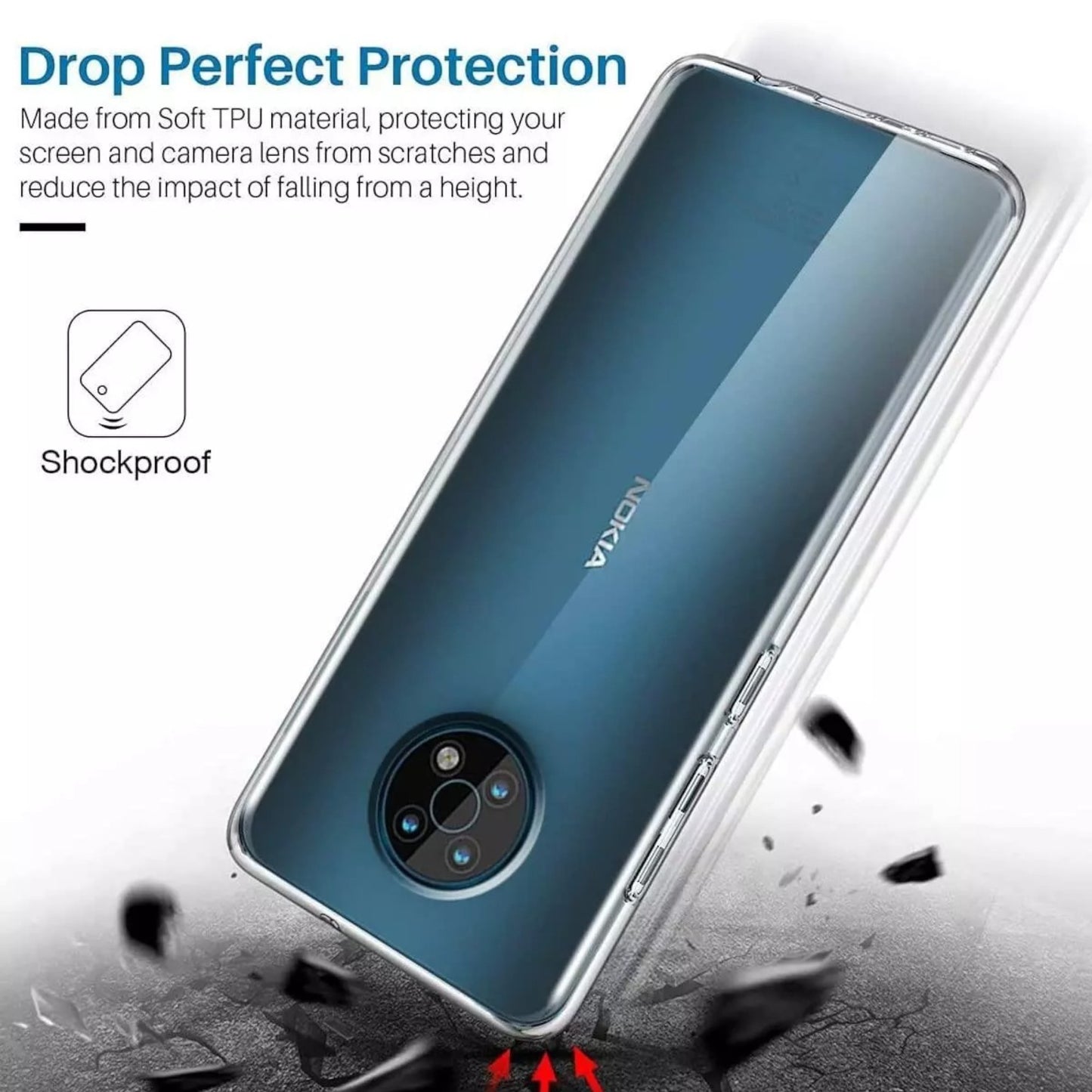 Ovitek za Nokia G50, prozorna – Techsuit