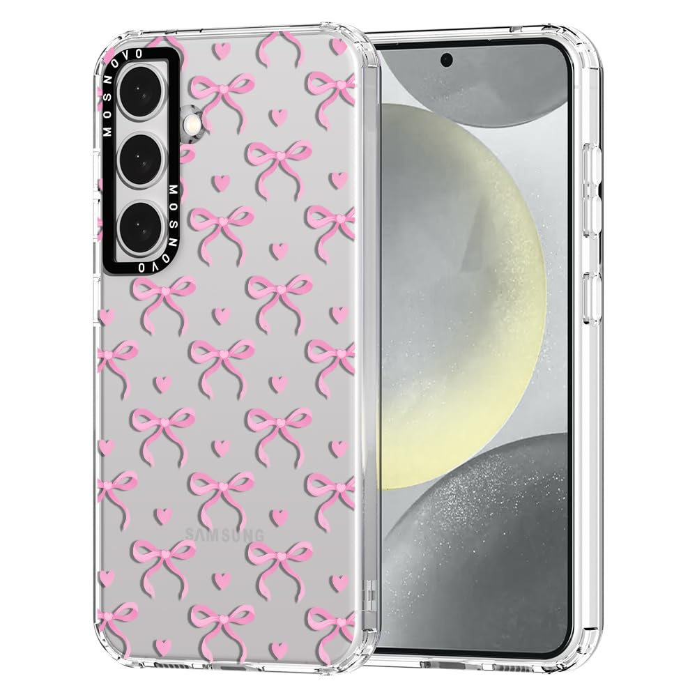 Ovitek MOSNOVO za Samsung Galaxy S24 Love with Bow, motiv pentlje z učinkovito zaščito telefona
