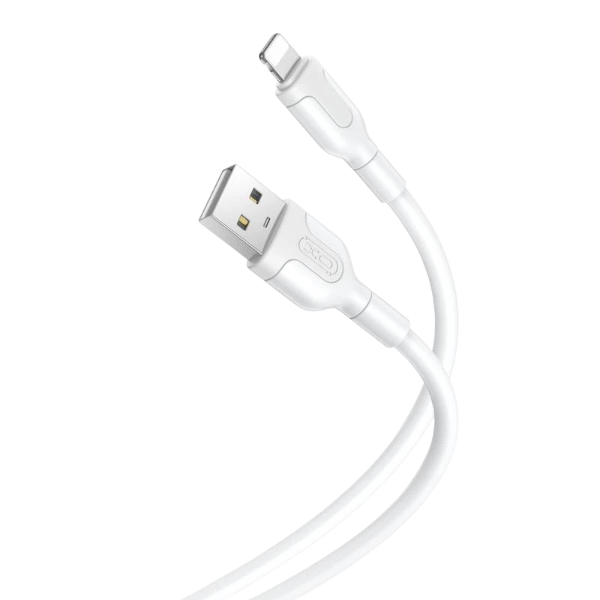 "XO NB212 USB-Lightning kabel 1m v beli barvi za hitro polnjenje in prenos podatkov"