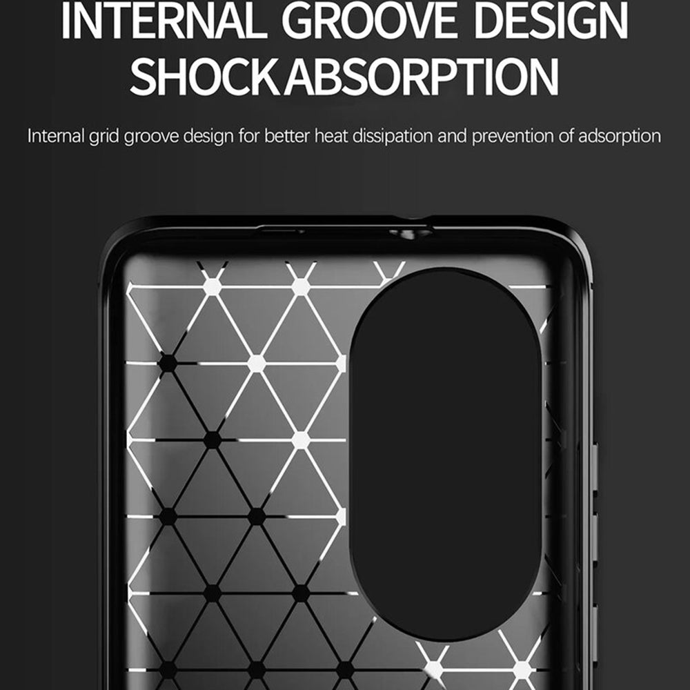 Silikonski ovitek "carbon" za Honor X7 - Črna – Techsuit