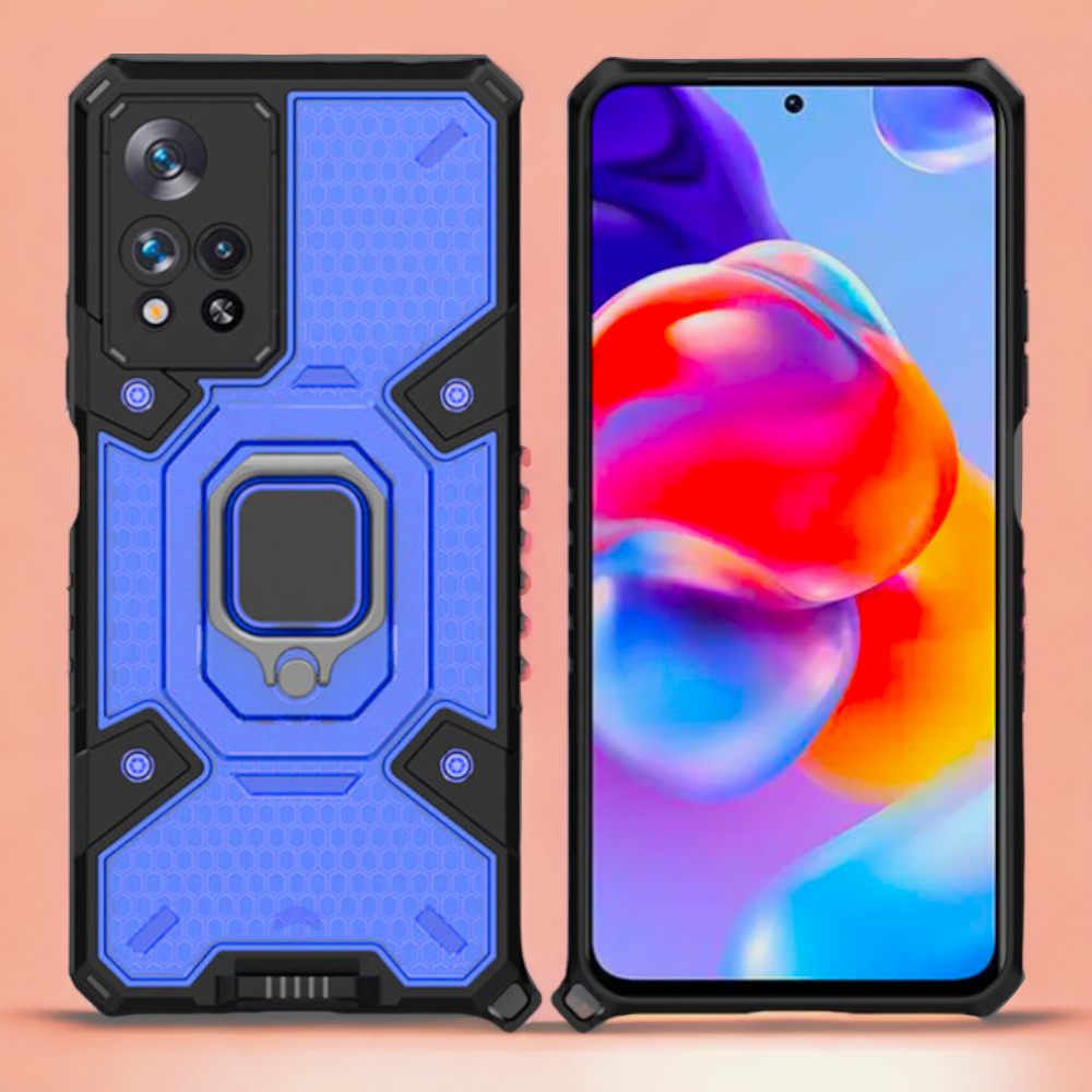 Silikonski ovitek "Honeycomb armor ring" za Xiaomi Redmi Note 11 Pro – Infostyle