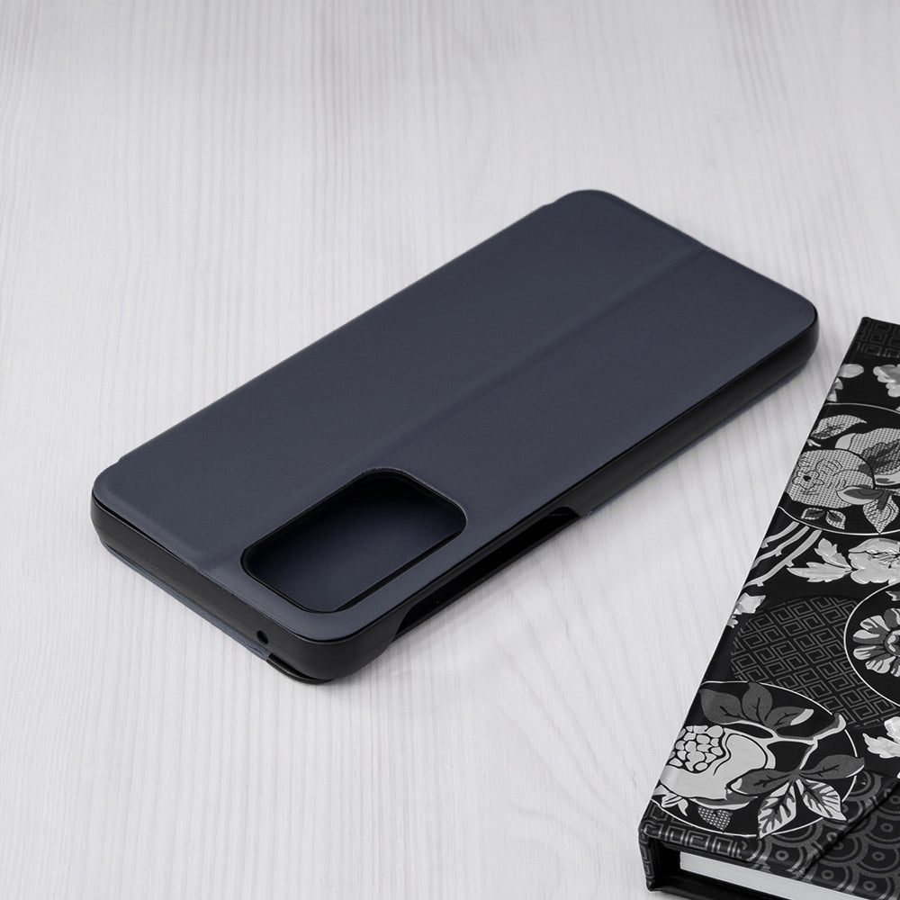 Pametna preklopna torbica za Samsung Galaxy A53 5G – Infostyle – Temno modra / Ekološko usnje + PC