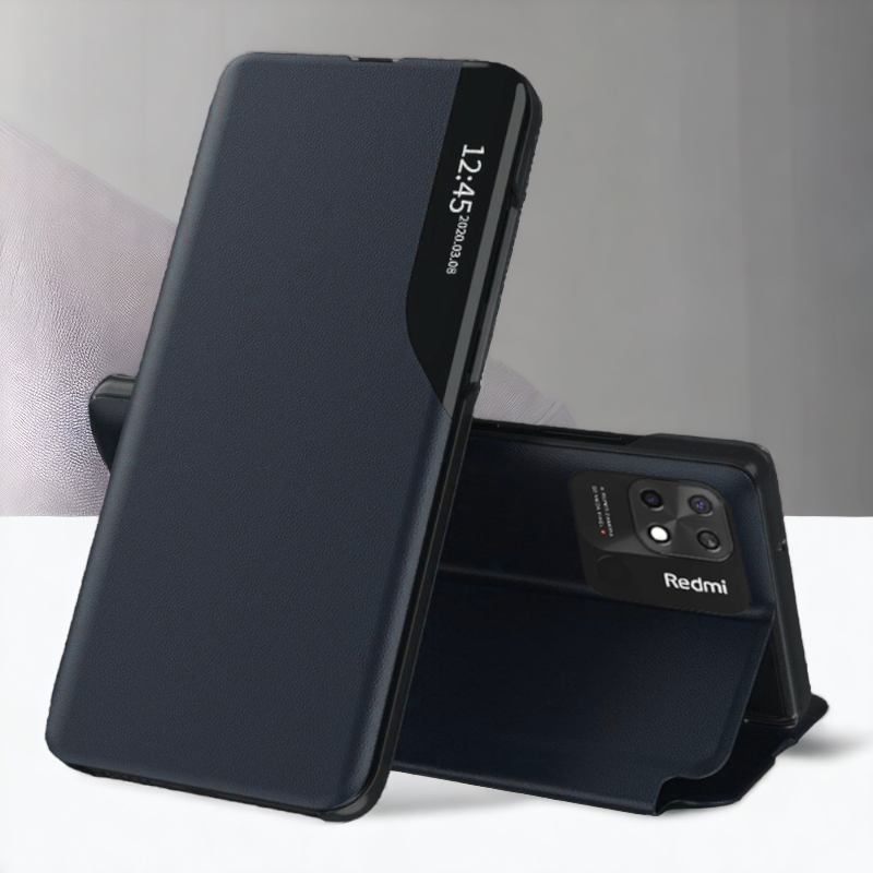 Pametna preklopna torbica za Xiaomi Redmi 10C – Infostyle – Oranžna / Ekološko usnje + PC