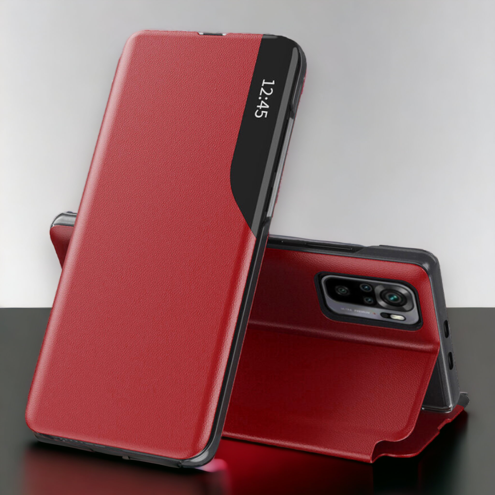 Pametna preklopna torbica za Xiaomi Poco M5S – Infostyle – Črna / Ekološko usnje + PC