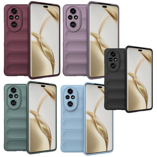 Silikonski ovitek "Valovi" za Honor 200 Pro – Techsuit – Črna / TPU silikon