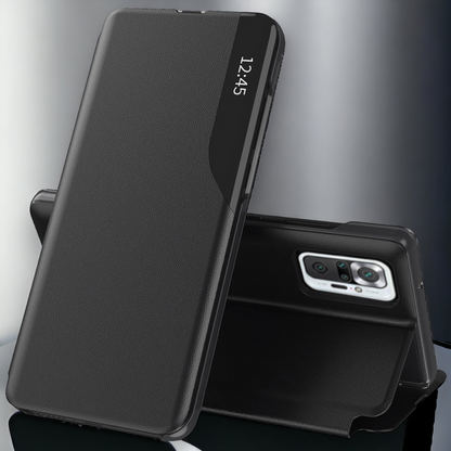Pametna preklopna torbica za Xiaomi Redmi Note 10 Pro – Infostyle – Temno modra / Ekološko usnje + PC