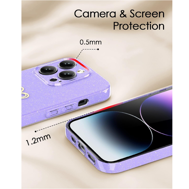 Ovitek za telefon "Glitter Scandi" + zaščitno steklo za iPhone 12 Pro Max – Infostyle