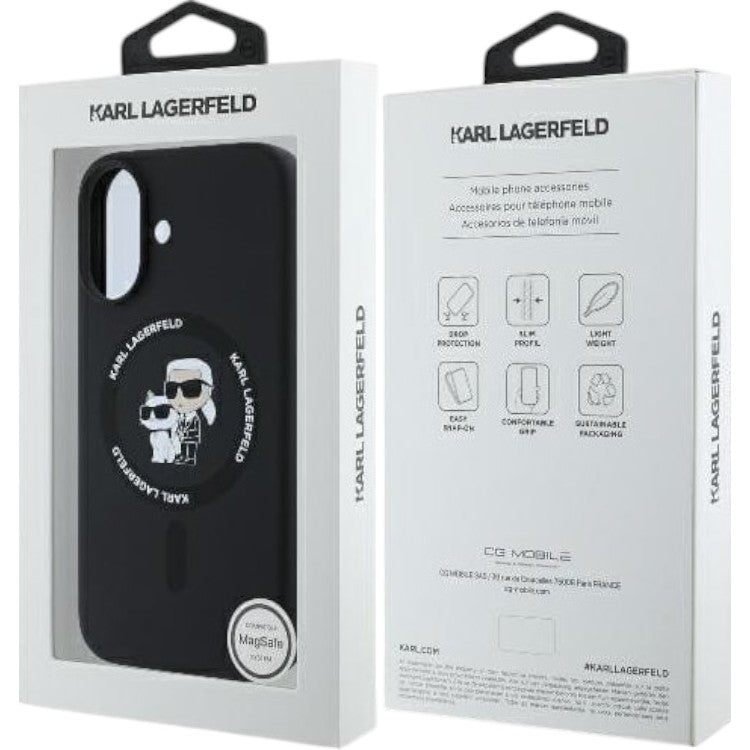 Ovitek Karl Lagerfeld K&CH Heads MagSafe za iPhone 16 Plus (KLHMP16MSCMKCRHK)