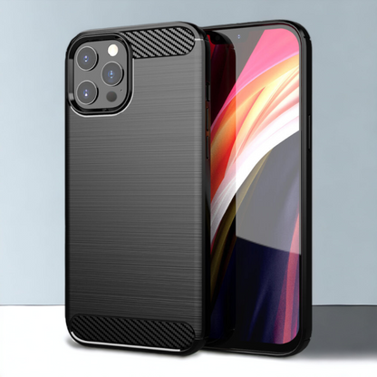 Silikonski ovitek "carbon" za iPhone 15 Pro - Črna – Techsuit – Črna / TPU silikon