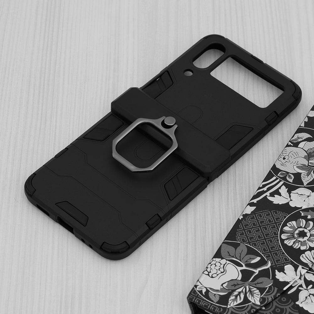 Silikonski ovitek "ring" za Samsung Galaxy Z Flip 4 - Črna – Techsuit