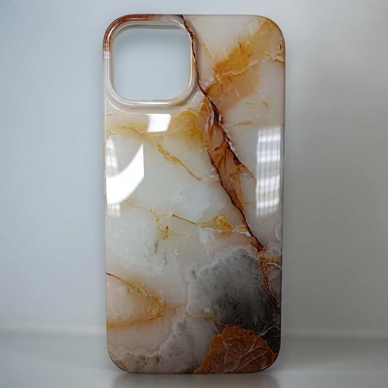 Silikonski ovitek "Marble Stone" za iPhone 14 – Infostyle – Svetlo modra / TPU silikon