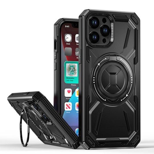 Lanhiem 360 Ring ovitek za iPhone 15 Plus – zaščitni ovitek s prstanskim držalom, 360° zaščita