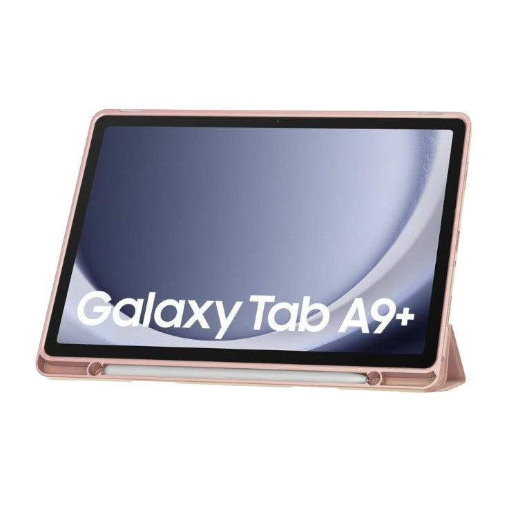 Ovitek za tablični računalnik za Samsung Galaxy Tab A9 Plus z držalom za pisalo - roza – Techsuit