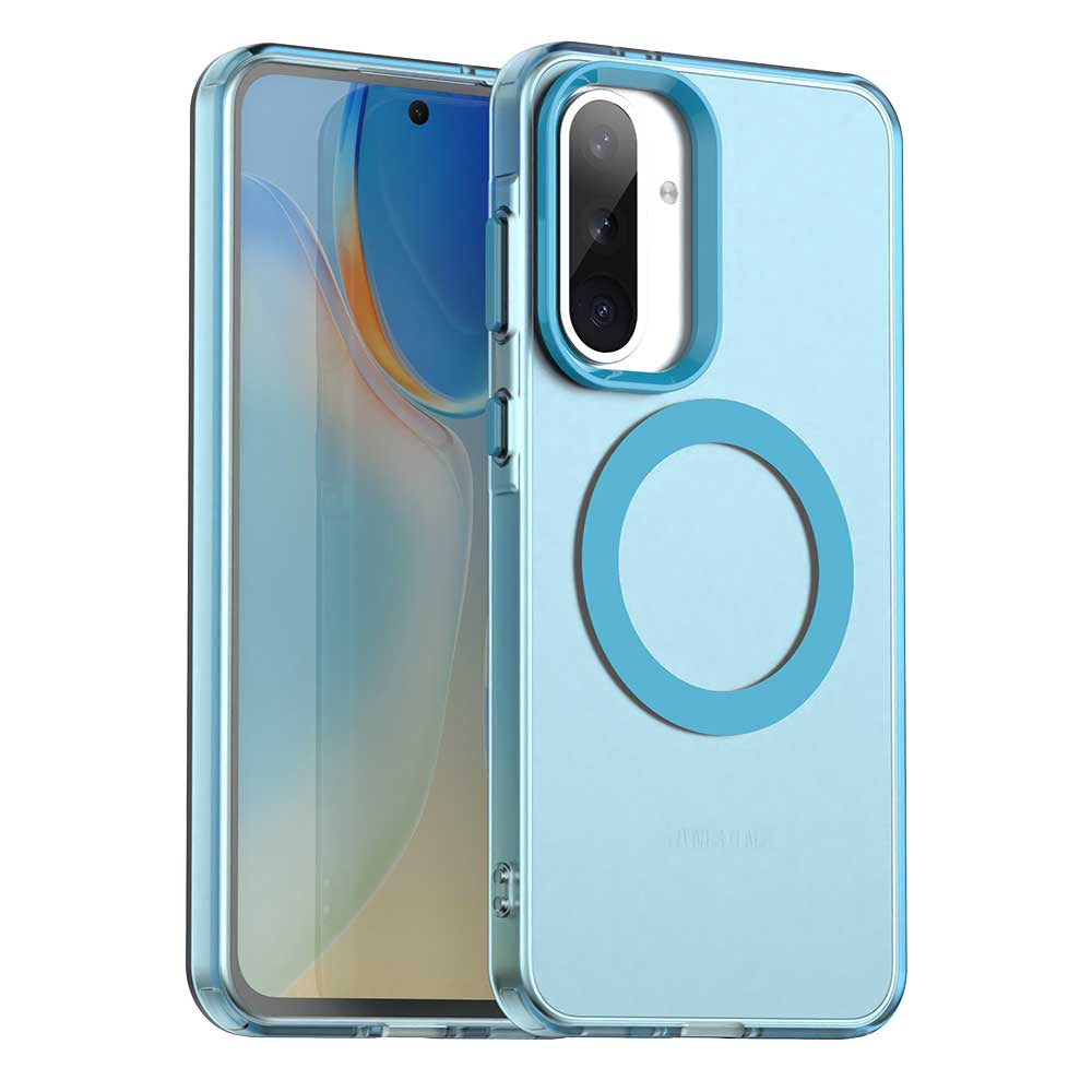 Techsuit CandyCase MagSafe zašèitni ovitek za Samsung Galaxy A56 5G v modri barvi