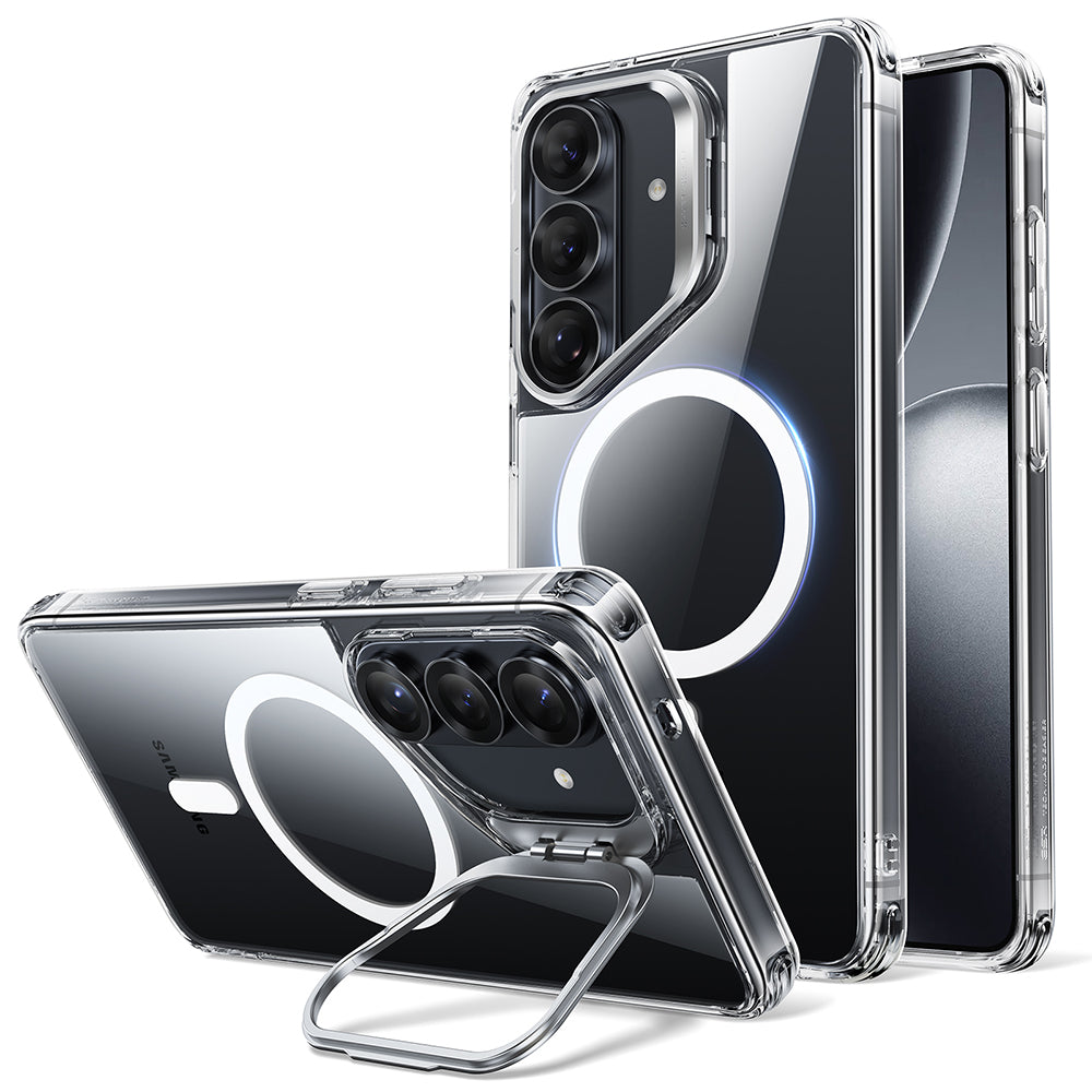 ESR Classic Hybrid HaloLock ovitek s stojalom za Samsung Galaxy S26 Plus prozoren